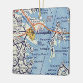 Annapolis MD Vintag Map Keramikornament (Links)
