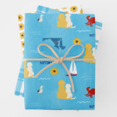 Annapolis Pups Sommerzeit Geschenkwrap Set 3 Geschenkpapier Set (Beispiel)