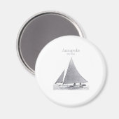 Annapolis Skipjack Magnet (Vorderseite/Rückseite)