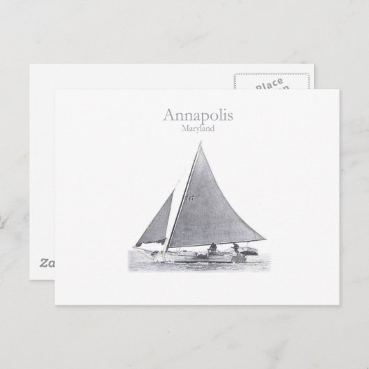 Annapolis Skipjack Postkarte (Vorne/Hinten)