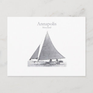 Annapolis Skipjack Postkarte
