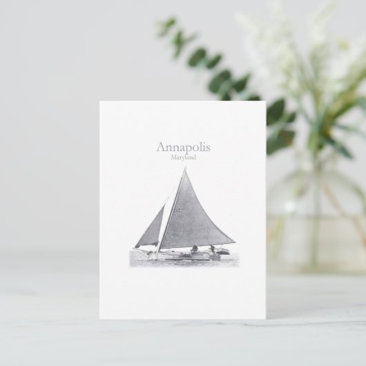 Annapolis Skipjack Postkarte (Stehend Vorderseite)