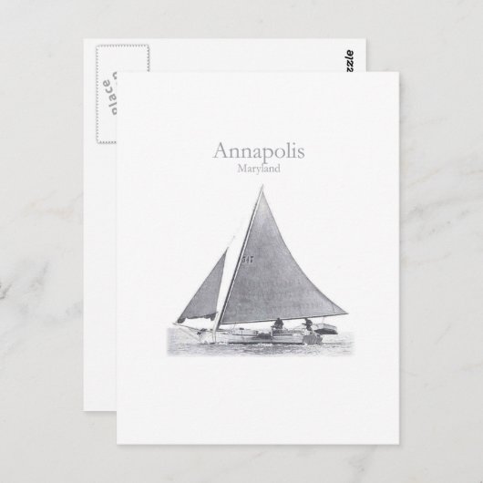 Annapolis Skipjack Postkarte (Vorne/Hinten)
