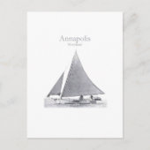 Annapolis Skipjack Postkarte (Vorderseite)