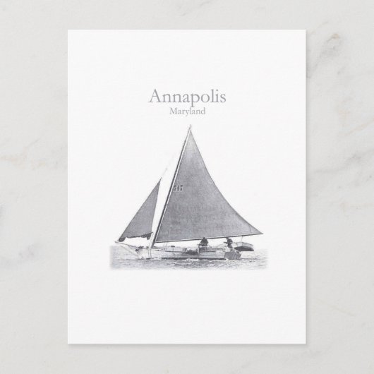 Annapolis Skipjack Postkarte (Vorderseite)