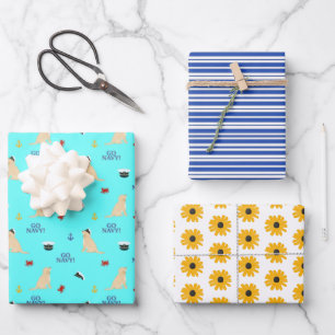 Annapolis Style Wrapping Paper Set 3 Geschenkpapier Set