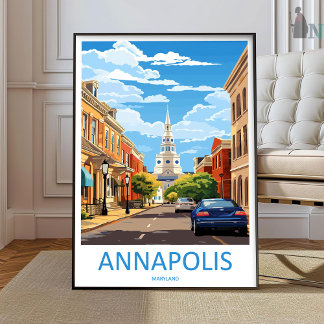 Annapolis Travel Print Wall Art Annapolis Wall Han Poster