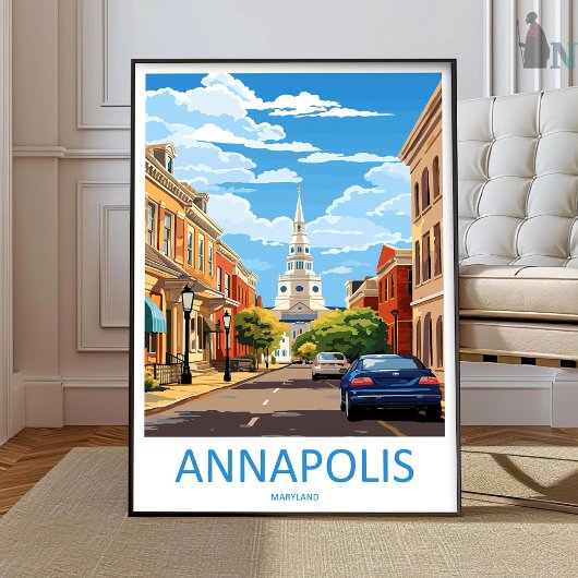 Annapolis Travel Print Wall Art Annapolis Wall Han Poster