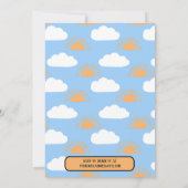 Annaprashan Bengali First Rice Blue Butterfly Einladung (Rückseite)