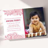 Annaprashan First Rice Zeremonie Floral Paisley Einladung