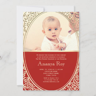 Annaprashan First Rice Zeremonie Foto Einladung