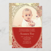 Annaprashan First Rice Zeremonie Foto Einladung (Vorne/Hinten)