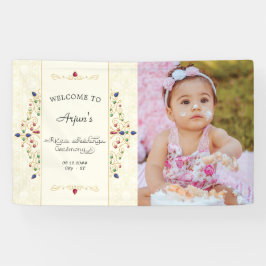 Annaprashan First Rice Zeremonie Foto willkommen Banner