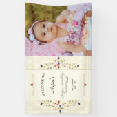 Annaprashan First Rice Zeremonie Foto willkommen Banner (Vertikal)