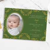 Annaprashan First Rice Zeremonie Green Gold Foto Einladung