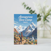 Annapurna Base Camp Nepal Postkarte (Stehend Vorderseite)