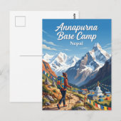 Annapurna Base Camp Nepal Postkarte (Vorne/Hinten)