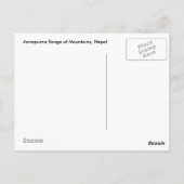 Annapurna Bereiche 2 Postkarte (Rückseite)