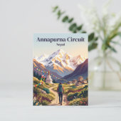 Annapurna Circuit Nepal Postkarte (Stehend Vorderseite)
