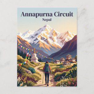 Annapurna Circuit Nepal Postkarte