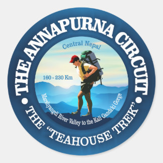 Annapurna Circuit Runder Aufkleber
