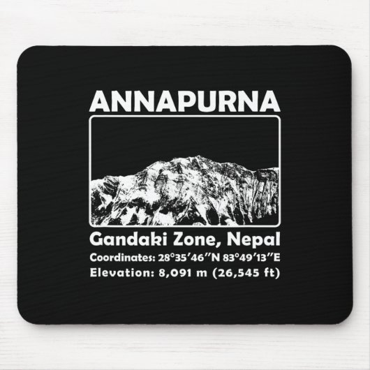 Annapurna Mif Nepal Bergsteigen Trekking Mousepad (Vorne)