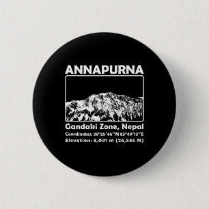 Annapurna mit Nepal Bergsteigen Trekking Button