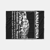 Annapurna mit Nepal Bergsteigen Trekking Fleecedecke (Vorderseite (Horizontal))