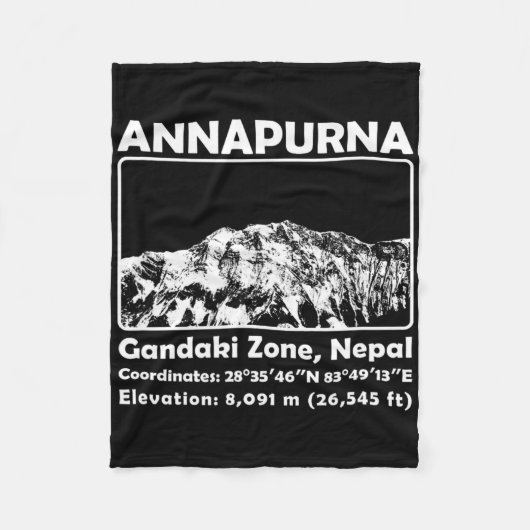 Annapurna mit Nepal Bergsteigen Trekking Fleecedecke (Vorderseite)