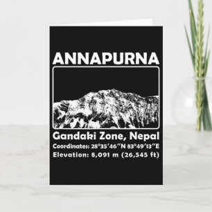 Annapurna mit Nepal Bergsteigen Trekking Karte