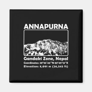 Annapurna mit Nepal Bergsteigen Trekking  Magnet