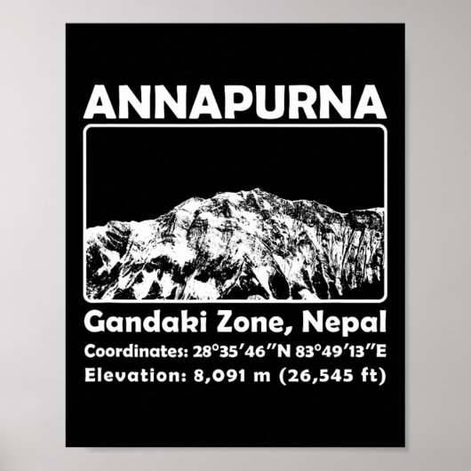 Annapurna mit Nepal Bergsteigen Trekking Poster (Vorne)