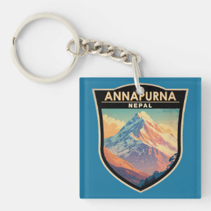 Annapurna Nepal Reise Kunst Vintage Schlüsselanhänger