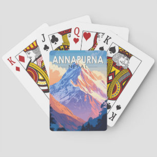Annapurna Nepal Reise Kunst Vintage Spielkarten