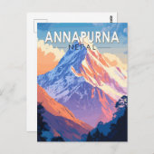 Annapurna Nepal Reisen Vintag Postkarte (Vorne/Hinten)