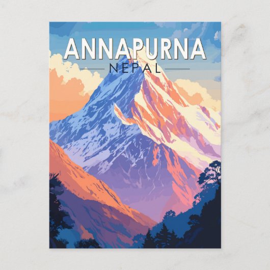 Annapurna Nepal Reisen Vintag Postkarte (Vorderseite)