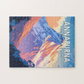 Annapurna Nepal Reisen Vintag Puzzle (Horizontal)