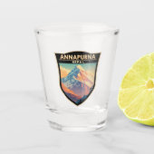 Annapurna Nepal Reisen Vintag Schnapsglas (Vorderseite)