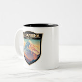 Annapurna Nepal Reisen Vintag Zweifarbige Tasse (Vorderseite Links)