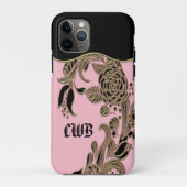 Annarose Elegant Chic Cool Pink Monogram Case-Mate iPhone Hülle (Rückseite)