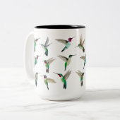 Anna's and Broad-tails Hummingbirds Zweifarbige Tasse (Vorderseite Links)