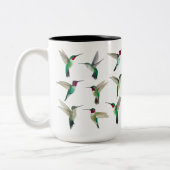 Anna's and Broad-tails Hummingbirds Zweifarbige Tasse (Links)
