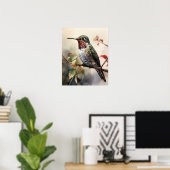 Anna's Hummingbird Bird Art Print Poster (Heimbüro)