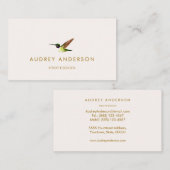 Anna's Hummingbird Business Card Visitenkarte (Vorne/Hinten)