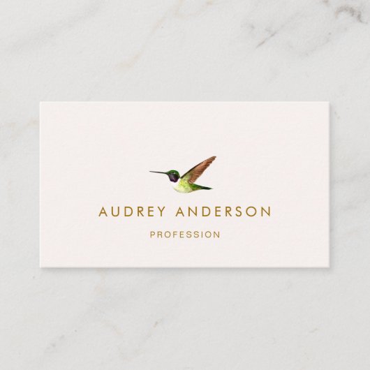 Anna's Hummingbird Business Card Visitenkarte (Vorderseite)