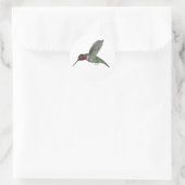 Anna's Hummingbird im Flug Runder Aufkleber (Tasche)