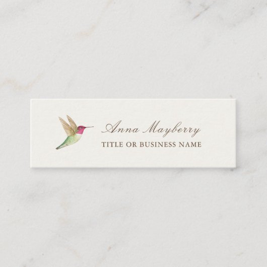 Anna's Hummingbird Mini Business Card Mini Visitenkarte (Vorderseite)