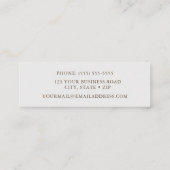 Anna's Hummingbird Mini Business Card Mini Visitenkarte (Rückseite)