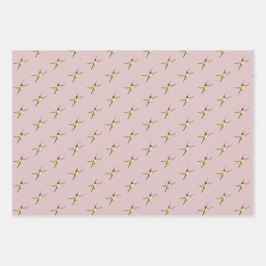 Anna's Hummingbird-Musterschablone Geschenkpapier Set (Vorderseite)