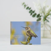 Anna's Hummingbird Postkarte (Stehend Vorderseite)